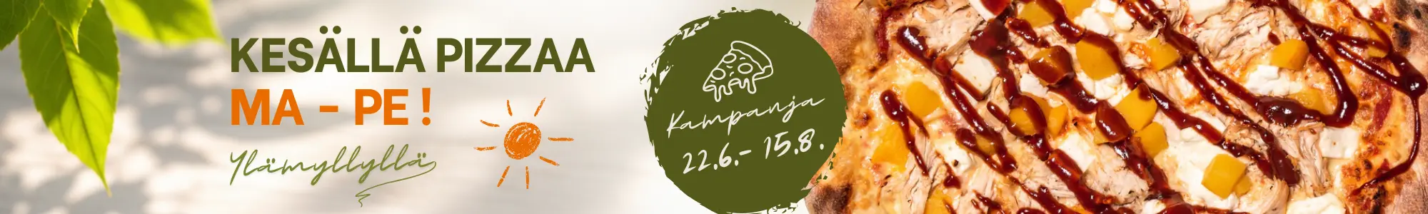 Ylamylly pizzeria auki kesäisin ma-pe
