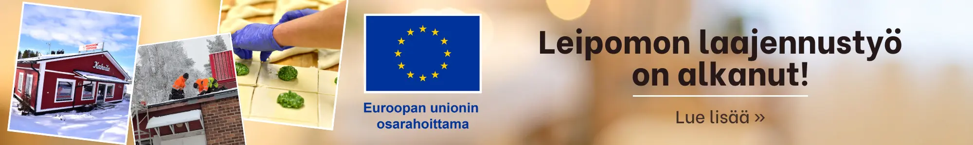 Leipomon tuotantotilojen laajennus