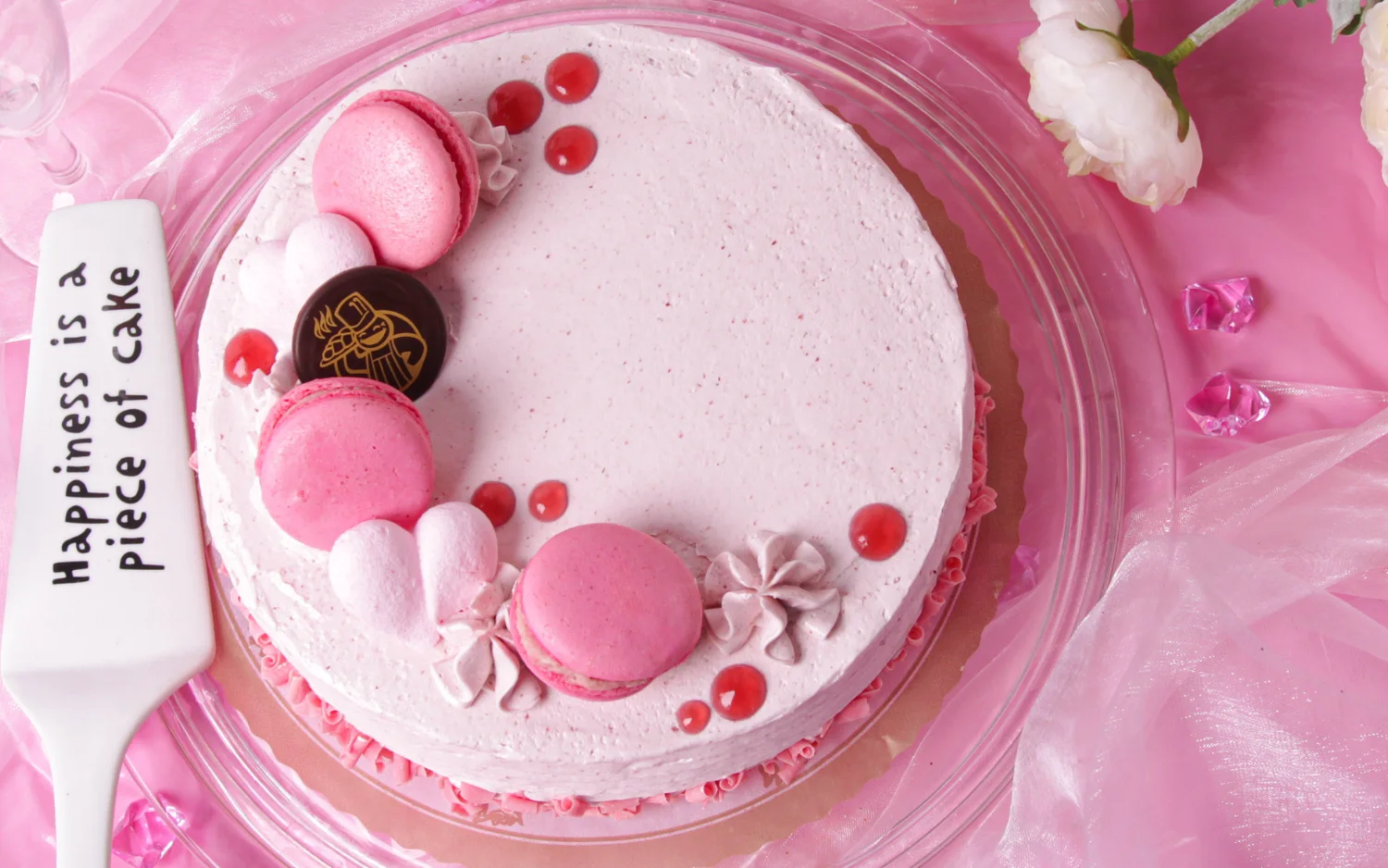 Ystävänpäivän pinkki kakku