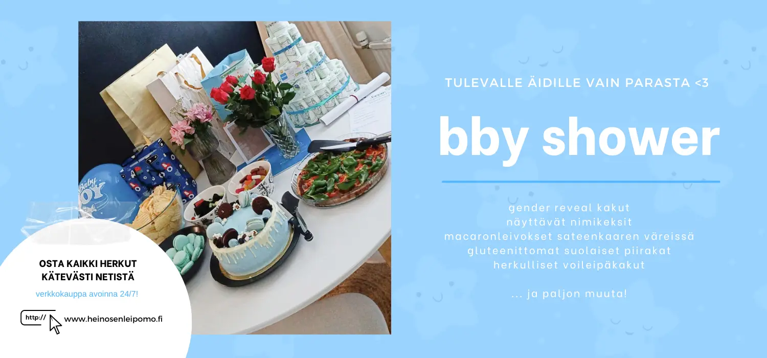 Baby shower - kakun tilausohjeet