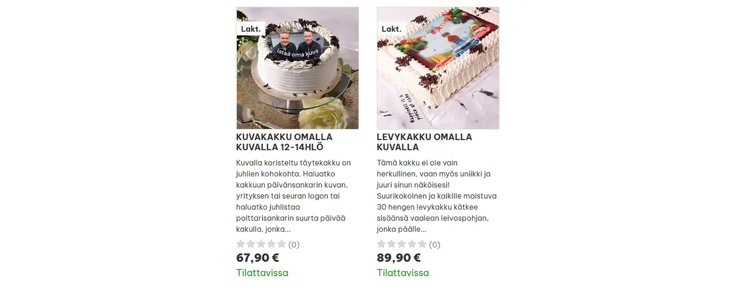 Kuvakakku tilaisuuteesi omalla kuvalla