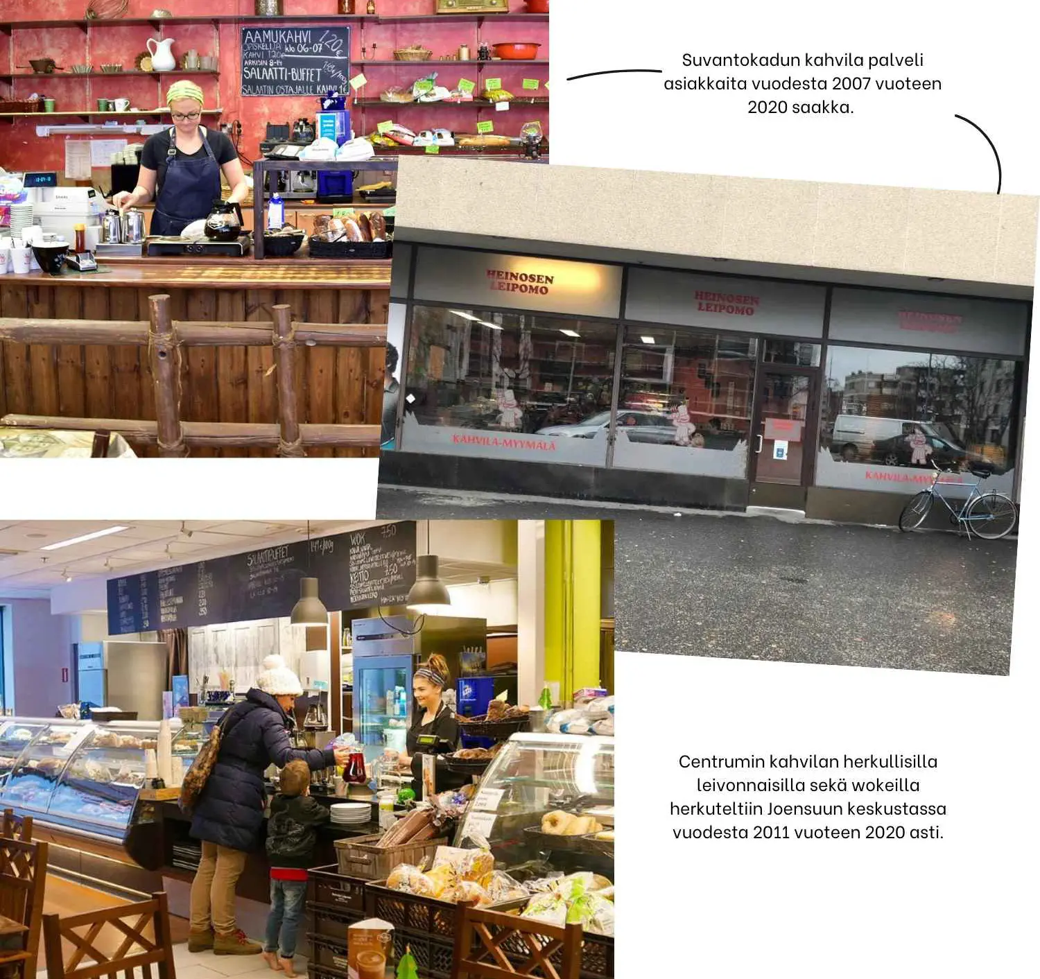 Heinosen vanhat kahvilat - Suvantokadun kahvila ja Centrumin kahvila