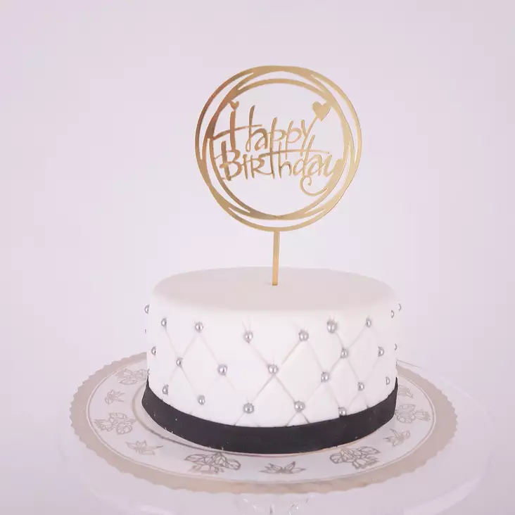 HAPPY BIRTHDAY-KAKUN KORISTE - Valmiit kakkukoristeet - 0060 - 1