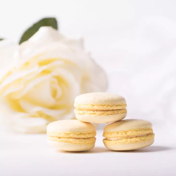 MACARON, WHITE LEMON 12KPL - Macaron-leivokset - 10812 - 2