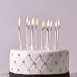 HELMIÄISVALKOISET KAKKUKYNTTILÄT 12KPL - Kakkukynttilät - 0026 - 2