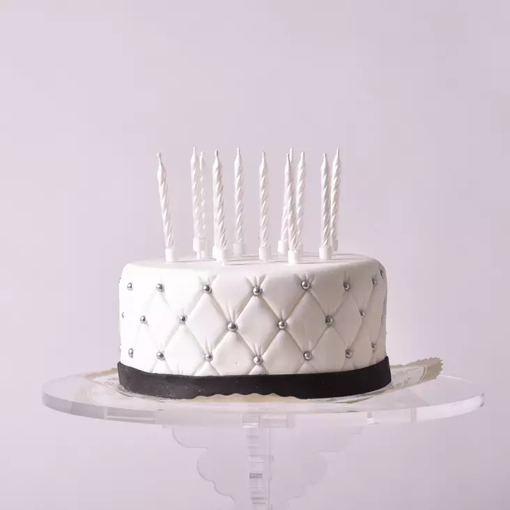 HELMIÄISVALKOISET KAKKUKYNTTILÄT 12KPL - Kakkukynttilät - 0026 - 1