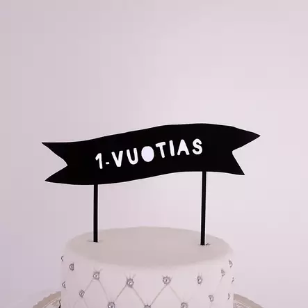 1-VUOTIAS- KYLTTI - Valmiit kakkukoristeet - 0047 - 2